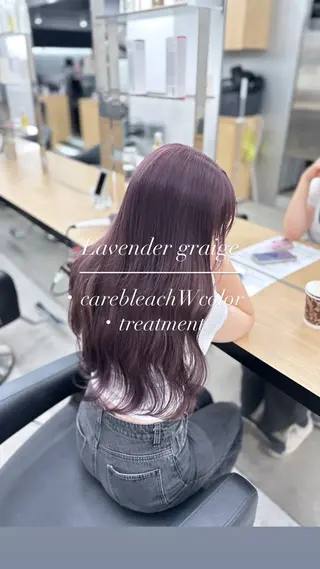 ロング カラー NAMI🤎ブラウン &ミルクティー🤍のヘアスタイル