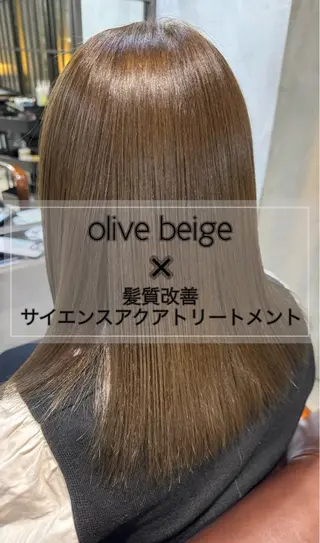 セミロング カラー 髪質改善/縮毛矯正/ 艶髪/春山良太のヘアスタイル