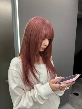 ロング カラー 名古屋／デザイン／ ブリーチ/松井亮磨のヘアスタイル