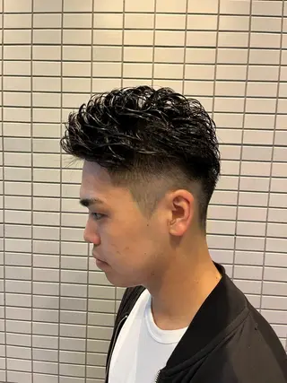 ショート カラー パーマ メンズ 🏆メンズヘア特化 🥇代表りんぺーのヘアスタイル