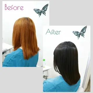 セミロング カラー little 柏 【リトルカシワ】所属・フジタミキ ✨メテオ TR、ヘッドスパのヘアスタイル