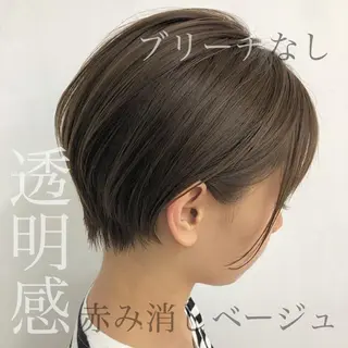 ショート カラー 🤎ベージュカラー 🐶メンズパーマのヘアスタイル