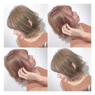 セミロング カラー ba-boo 広島のヘアスタイル