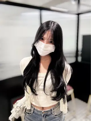 ロング カラー 韓国/トレンド レイヤー【101】のヘアスタイル