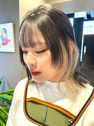 ミディアム カラー さと ちはるのヘアスタイル