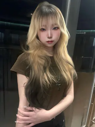 ロング カラー ヘアアレンジ Kd /名古屋カラーモデルのヘアスタイル