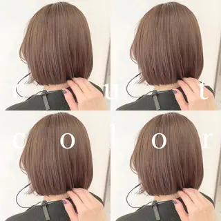 ミディアム カラー コテ巻き風パーマ✨ 韓国ヘア🤎近下菜央のヘアスタイル