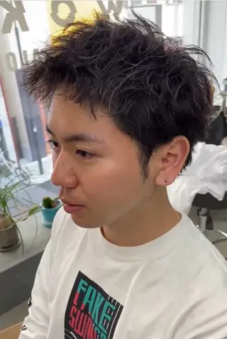 ショート パーマ メンズ メンズ専門サロン wokeのヘアスタイル