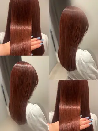 セミロング カラー 髪質改善カラー ブラウン🤎YUMEのヘアスタイル