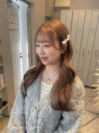ロング 女性スタイリスト専門サロン Zina 天神西通り所属・艶髪韓国ヘア MANAMI🎀のヘアスタイル