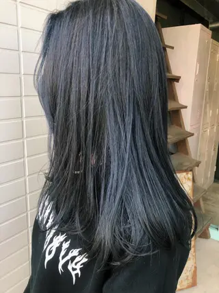 ロング カラー パーマ/レイヤー 岩山丈一郎のヘアスタイル