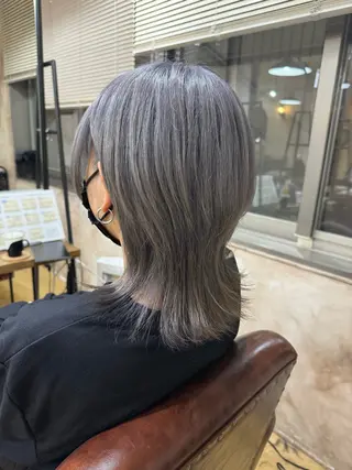 ミディアム カラー 髪質改善&韓国風 RINAのヘアスタイル