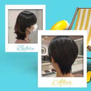 ショート GR 髪質改善トリートメント×ヘッドスパ【ジーアール】所属・🌺中村🌺毎日楽し くなる髪をご提案✨のヘアスタイル