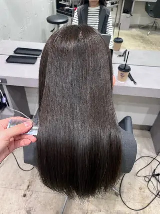 セミロング 美髪×縮毛矯正 水上真由美😘のヘアスタイル