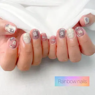 ネイル Rainbow nailsくろちゃんのネイルデザイン