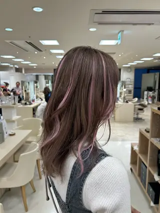 💜暖色系カラー/ ブリーチカラー💜のヘアスタイル