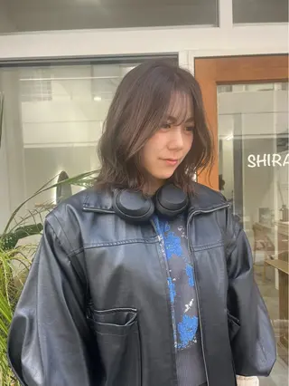 ミディアム カラー ベージュ⟡˖レイヤー ˖ ࣪⊹あずきのヘアスタイル