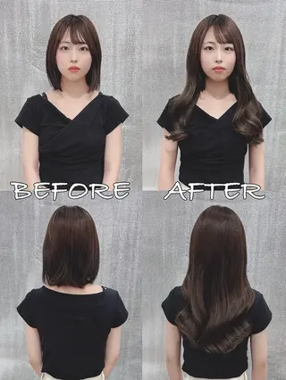 ロング ヘアアレンジ カラー LIP 大阪本店 エクステ 堀谷和孝のヘアスタイル