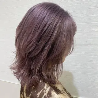 セミロング カラー 波巻パーマ/毛流れ パーマ☘️りゅうせいのヘアスタイル