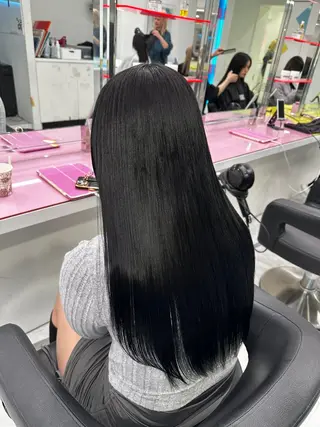 ロング カラー 中韓レイヤー/ ブラウン🤎はやとのヘアスタイル