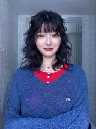 ミディアム カラー ヘアアレンジ ニュアンスカラー🧶 nanacoのヘアスタイル