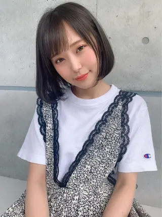 ミディアム カラー パーマ ヘアアレンジ メンズ キッズ ネイル マツエク・マツパ 韓国/トレンド レイヤー【101】のヘアスタイル