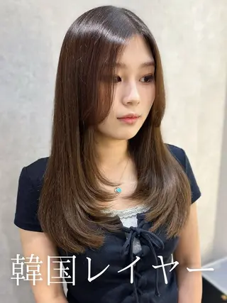 セミロング 韓国風パーマ/ 韓国ヘア/大森千寛のヘアスタイル