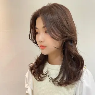 セミロング カラー 髪質改善クロスパーマ モリオカ モエ💫のその他イメージ