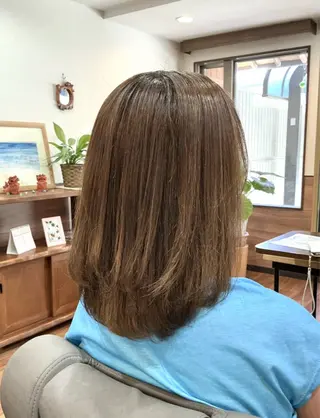 ミディアム カラー Annon プライベートサロンのヘアスタイル