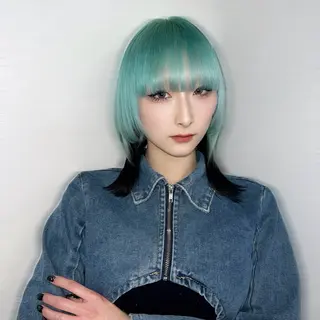 セミロング カラー Ren. 🦋デザインカラーのヘアスタイル