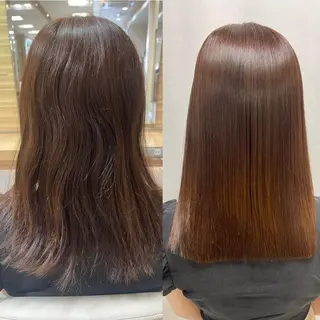 セミロング パーマ 髪質改善/縮毛矯正 /ブリーチ矯正/岡部のヘアスタイル