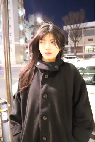 セミロング パーマ 似合わせカット /パーマ岡本淳平のヘアスタイル