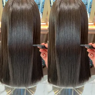 セミロング カラー パーマ ヘアアレンジ 盛れる韓国ヘア♡ 🌻鈴木花🌈のヘアスタイル