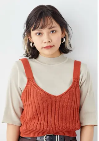 ミディアム カラー カラーモデル募集 三浦真理恵のヘアスタイル