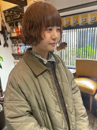 ショート パーマ 大石 朱純のヘアスタイル
