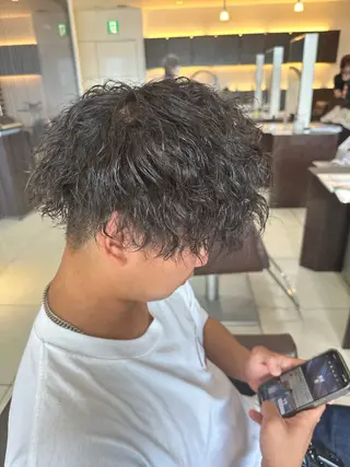 ミディアム パーマ 海外風パーマ 健人のヘアスタイル