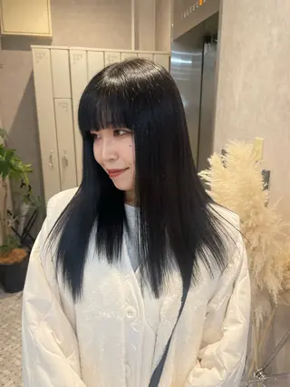 セミロング 女性スタイリスト専門サロン Zina 天神西通り所属・艶髪韓国ヘア MANAMI🎀のヘアスタイル