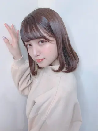 ミディアム カラー パーマ ヘアアレンジ 【公式】amble luxe池袋東口🩷のヘアスタイル