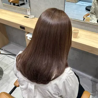 セミロング カラー 🇰🇷韓国ヘア🍒 CHISATO‎🤍のヘアスタイル