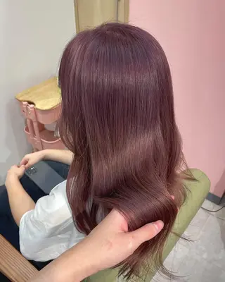 ミディアム カラー 韓国レイヤー　船橋 徒歩5分/小川友美のヘアスタイル