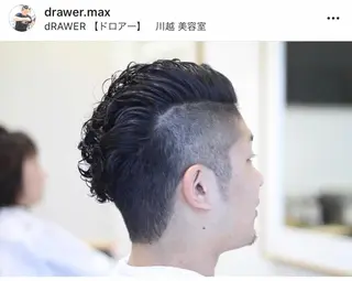 ショート パーマ メンズ creep hair所属・矢島 真樹のヘアスタイル