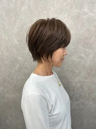 ショート カラー 似合わせスタイル 岡田勇哉のヘアスタイル