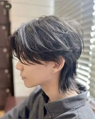 ショート パーマ メンズ メンズカット× 毛流れパーマ/河原田のヘアスタイル