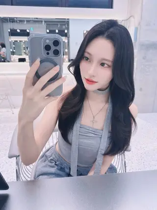 セミロング カラー ✨レイヤー/韓国 /✨ヘア山下　遥のヘアスタイル