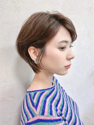 ショート カラー パーマ shiori ❤︎ /透明感カラーのヘアスタイル