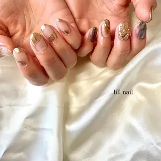 ミディアム pllia beautyのネイルデザイン