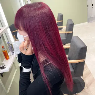 ロング rina／ベージュ ワンホン/韓国ヘアのヘアスタイル