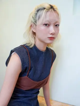 ミディアム カラー yew所属・名古屋カラーモデル/ 暖色カラー/リカのヘアスタイル