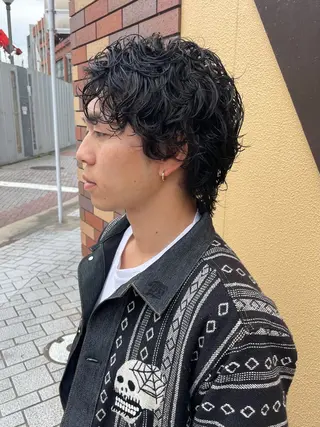 ショート パーマ メンズ grAt所属・森 真伊希のヘアスタイル