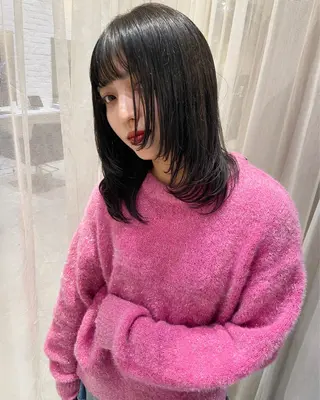 ミディアム 杉江花琳/ メンズヘア/韓国ヘアのヘアスタイル